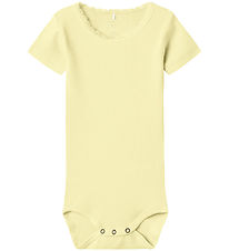 Name It Bodysuit s/s - Rib - Noos - NbfKab - Pastel Yellow