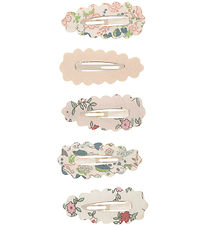 Mimi & Lula Hair Clips - 5-Pack - 4 cm - Scalloped Floral Fl