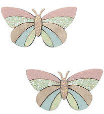 Mimi & Lula Hárspennur - 2 Pakki - 3 cm - Stripe Þverslaufa Spri