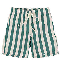 The New Swim Shorts - TnNibes - Bottle Green Striped
