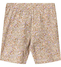 Wheat Bicycle Shorts - Anne - Lilac Flower Meadow