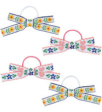 Konges Sløjd Hårsnoddar m. Rosett - 4-pack - Mini Bow - White/
