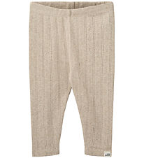 Sofie Schnoor Leggings - Nalinesb - Beige w. Pointelle