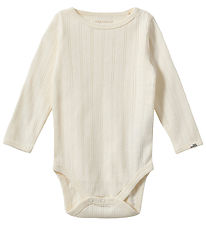 Sofie Schnoor Bodysuit l/s - DicteSB - Off White w. Pointelle