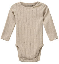 Sofie Schnoor Bodysuit l/s - DicteSB - Beige w. Pointelle
