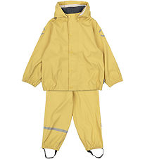 Mikk-Line Rainwear w. Suspenders - PU - Recycled - Rattan