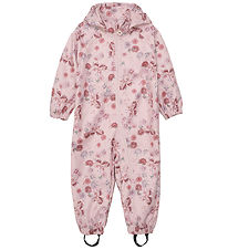 Minymo Softshell Suit - Peach Whip w. Flowers