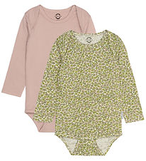 Mikk-Line Bodysuit l/s - 2-Pack - Adobe Rose