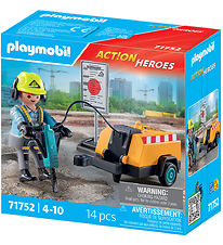 Playmobil Action Hetjur - Byggingarstarfsmaður - 71752 - 14 Part