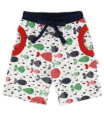 Katvig Shorts - White w. Fish