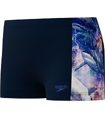 Speedo Zwemslips - Digitaal paneel - Navy m. Haaien