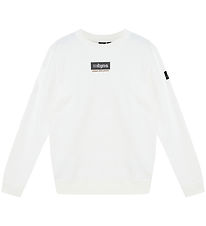 Indverskt Blue Jeans Peysa - White M. Prentað