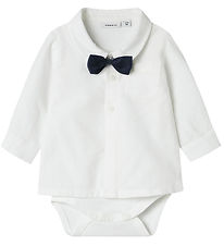 Name It Skyrtu samfella l/e - NbmDemolle - Bright White