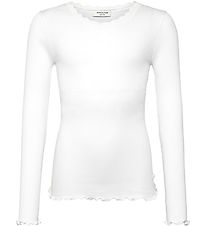 Rosemunde Blouse - Rib - Balta - New White w. Lace