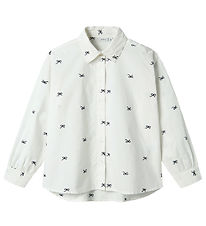 Name It Shirt - NkfFilippas - Oversize - Bright White w. Bow