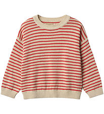 Wheat Bluse - Strick - Leise - Rot Stripe