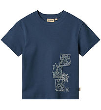 Wheat T-shirt - Legs - Blue Waves w. Print