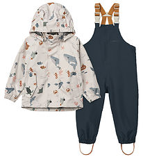 Liewood Rainwear w. Suspenders - Manu - Sea CREATURE/Sandy
