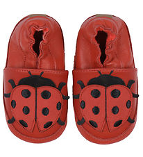 Melton Soft Sole Leather Shoes - Ladybug - Pompeian Red