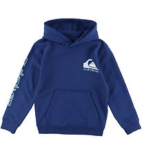 Quiksilver Hettupeysa - Omni Lógó - Blátt M. Prentað