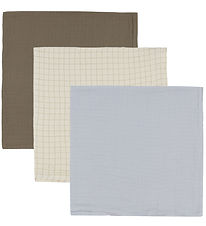 Lil' Atelier Muslin Cloth - 3-Pack - NbnFergie - Vapor Blue