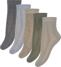 Minymo Socken - 5er-Pack - Winter Sky m. Rib