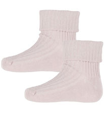 Minymo Socken - 2er-Pack - Rib - Shell