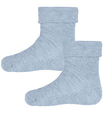 Minymo Socken - 2er-Pack - Rib - Winter Sky