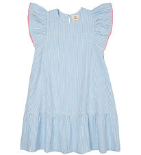 Copenhagen Colors Dress - Sky Blue W. Cream Stripe W. Pink