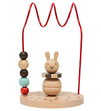 OYOY Abacus - Circus Rabbit - Wood - Nature/Cherry Red