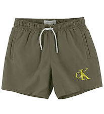 Calvin Klein Badshorts - Dusky Green m. Logo