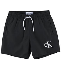 Calvin Klein Badshorts - Svart m. Logo