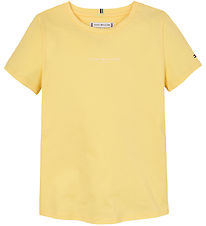Tommy Hilfiger Stuttermabolur - Mini Líkami - Citronella