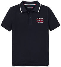 Tommy Hilfiger Polo - Fáni Hilfiger - Dark Nótt Dökkblátt