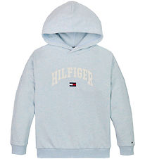 Tommy Hilfiger Hettupeysa - Varsity - Breezy Blue Heather