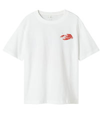Name It Stuttermabolur - NkmFonnot - Bright White/LOBSTER