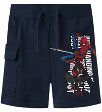 Name It Sweat Shorts - NmmMo Spider - Navy Blazer