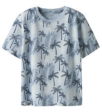 Name It Stuttermabolur - NkmValther - Himneskur Blue/Palms