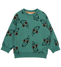 The New Siblings Sweatshirt - TnstNeo - Bottle Green w. Peas