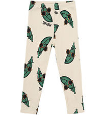 The New Siblings Leggings - Rib - TnstNevi - White Swan/Green w.