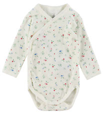 Petit Bateau Wrap samfella l/e - Marshmallow/Marglitt