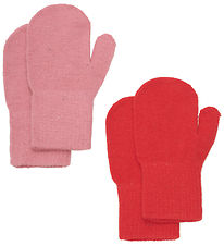 CeLaVi Fäustlinge - Wolle/Nylon - Strick - 2er-Pack - Cayenne