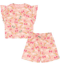 Konges Sløjd Shorts Set - Shorts/T-Shirt - Lin - Rainbow Bow