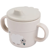 Done by Deer Cup w. Spout Lid - Tiny Farm - Sand