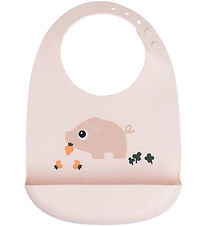 Done by Deer Bib w. Food Catcher - Silicone - Pigee Powder