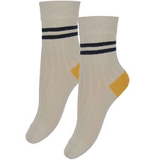 FUB Socken - 2er-Pack - Rib - Ecru