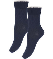 FUB Socken - 2er-Pack - Fischgrätmuster - Dark Navy