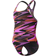 Speedo Zwempak - HyperBoom Allover Medalist - Zwart/Paars/Oranje