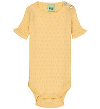 FUB Bodysuit s/s - Rib - Pointelle - Vanilla