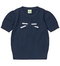 FUB T-shirt - Knitted - Bow - Dark Navy